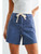 navy stripe tie shorts