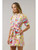 Women's bright, floral mini dress