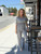 Light khaki wide leg pants