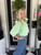 Lime Twist Puff Sleeve Top