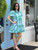 Blue Willow Floral Tiered Dress