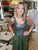 Olive Faux Leather Corset Midi Dress