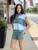 Sage Stripe Sleeveless Lounge Set