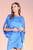 Blue Skies Satin Wrap Dress