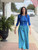 Santorini Stripe Gaucho Pant