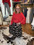 Midnight Dot Cotton Midi Skirt