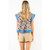 Savannah Blue Trim Leopard Blouse