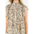 Olive Maze Flutter Sleeve Blouse