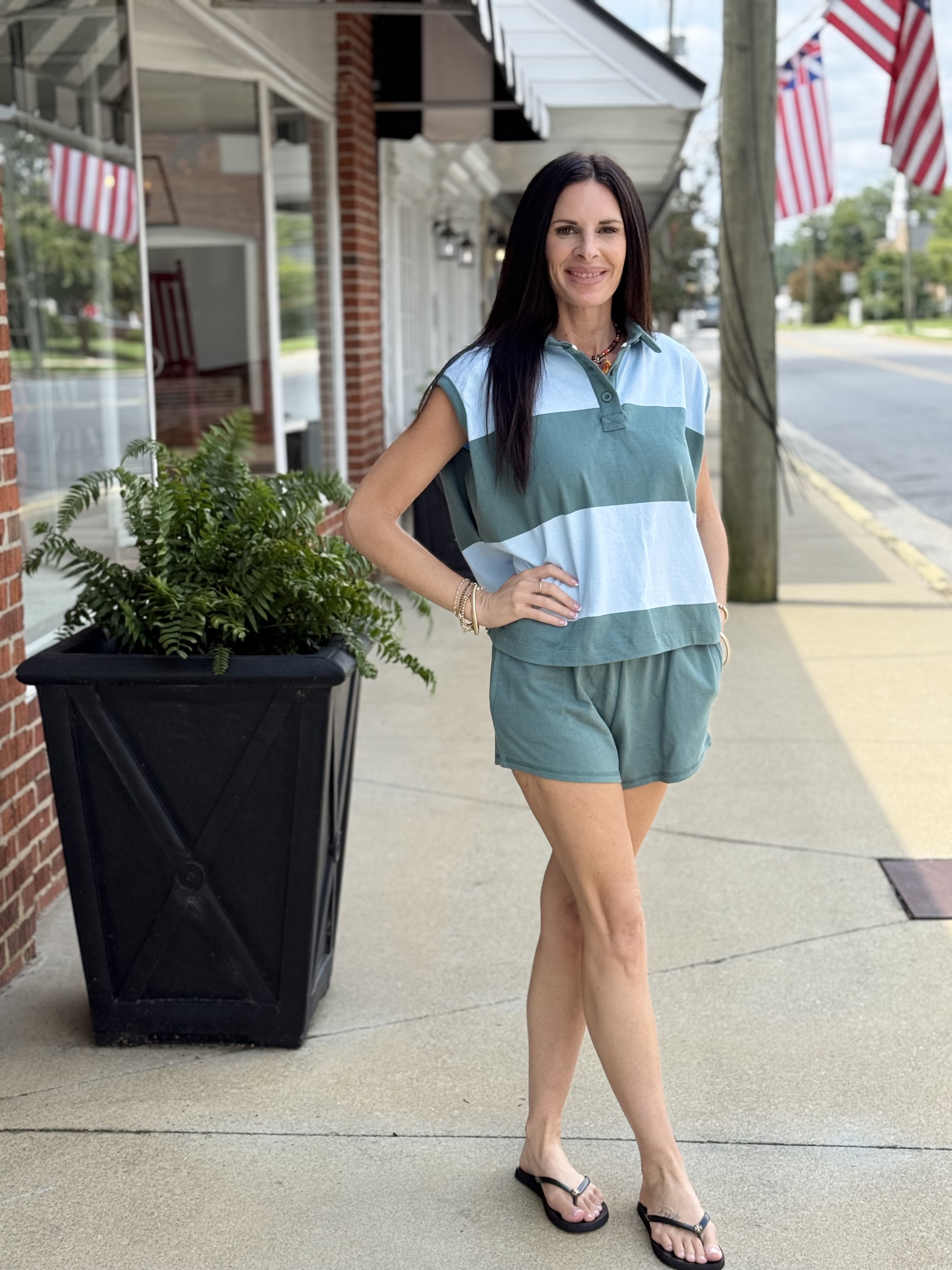 BLUE AND GREEN TENCIL DRESS