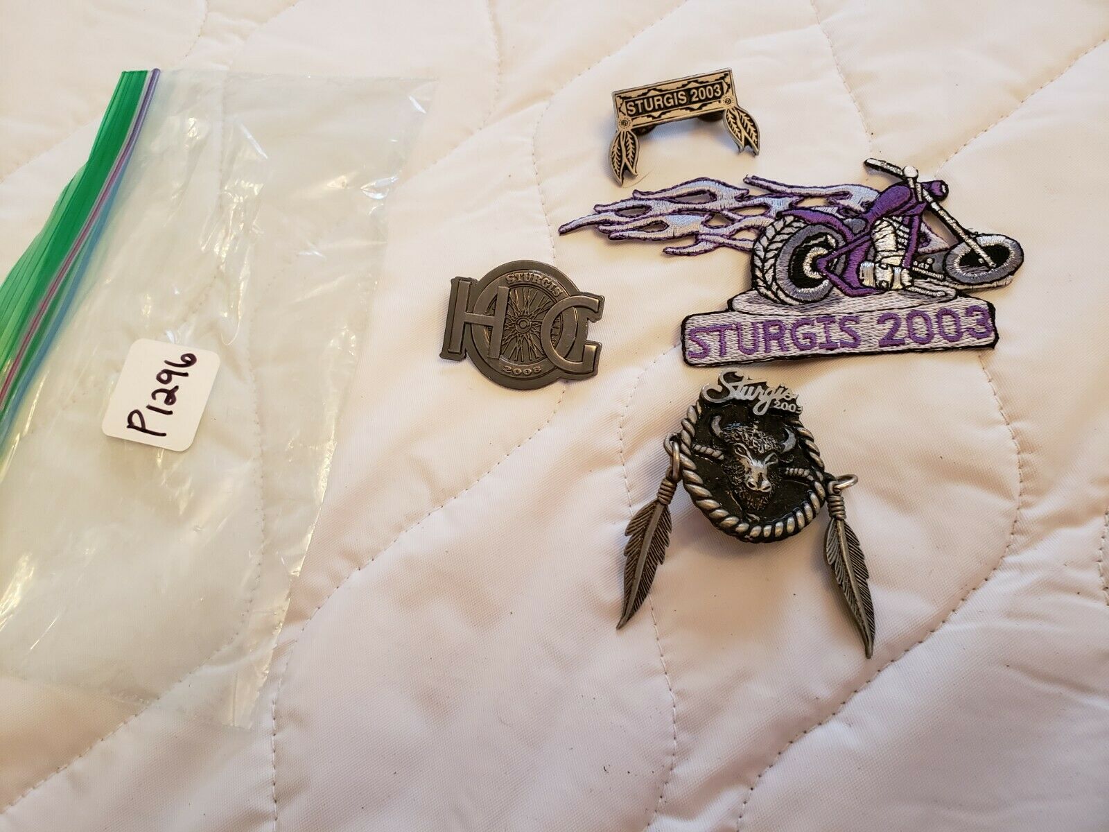 2003 Sturgis Pins Patch and 2003 HOG Pin P1296