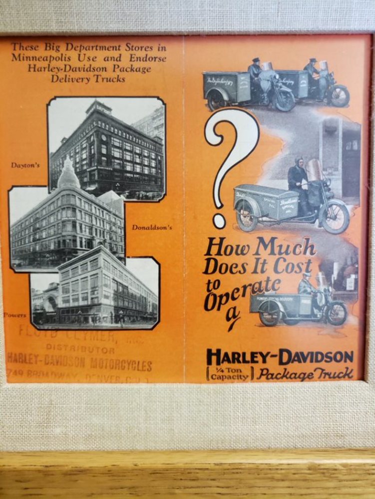 Vintage Harley-Davidson Brochure - How Much Does It Cost To Operate a Harley-Davidson package Truck