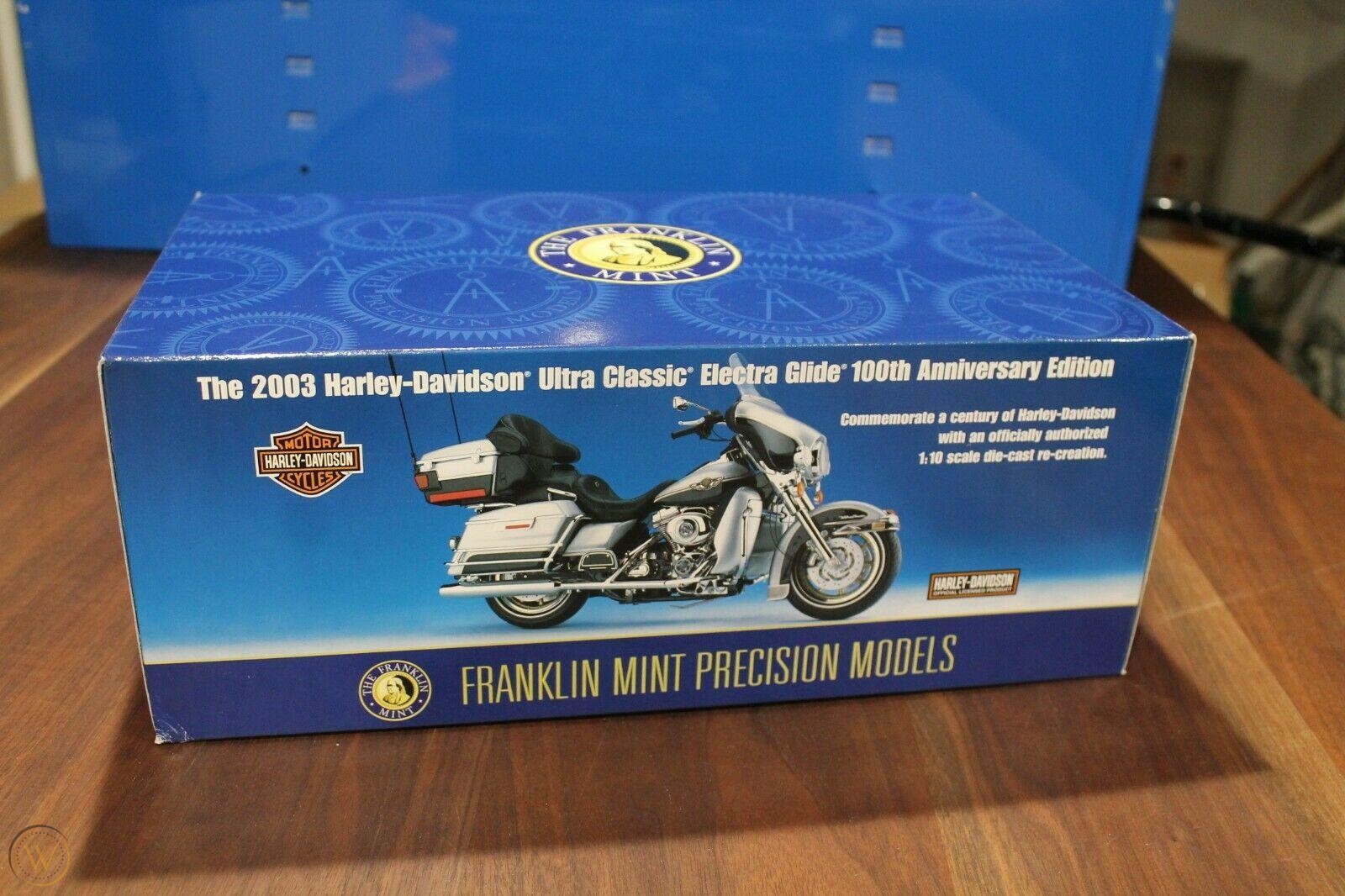 Franklin Mint Harley Davidson 2003 Electra Glide 100th Anniversary