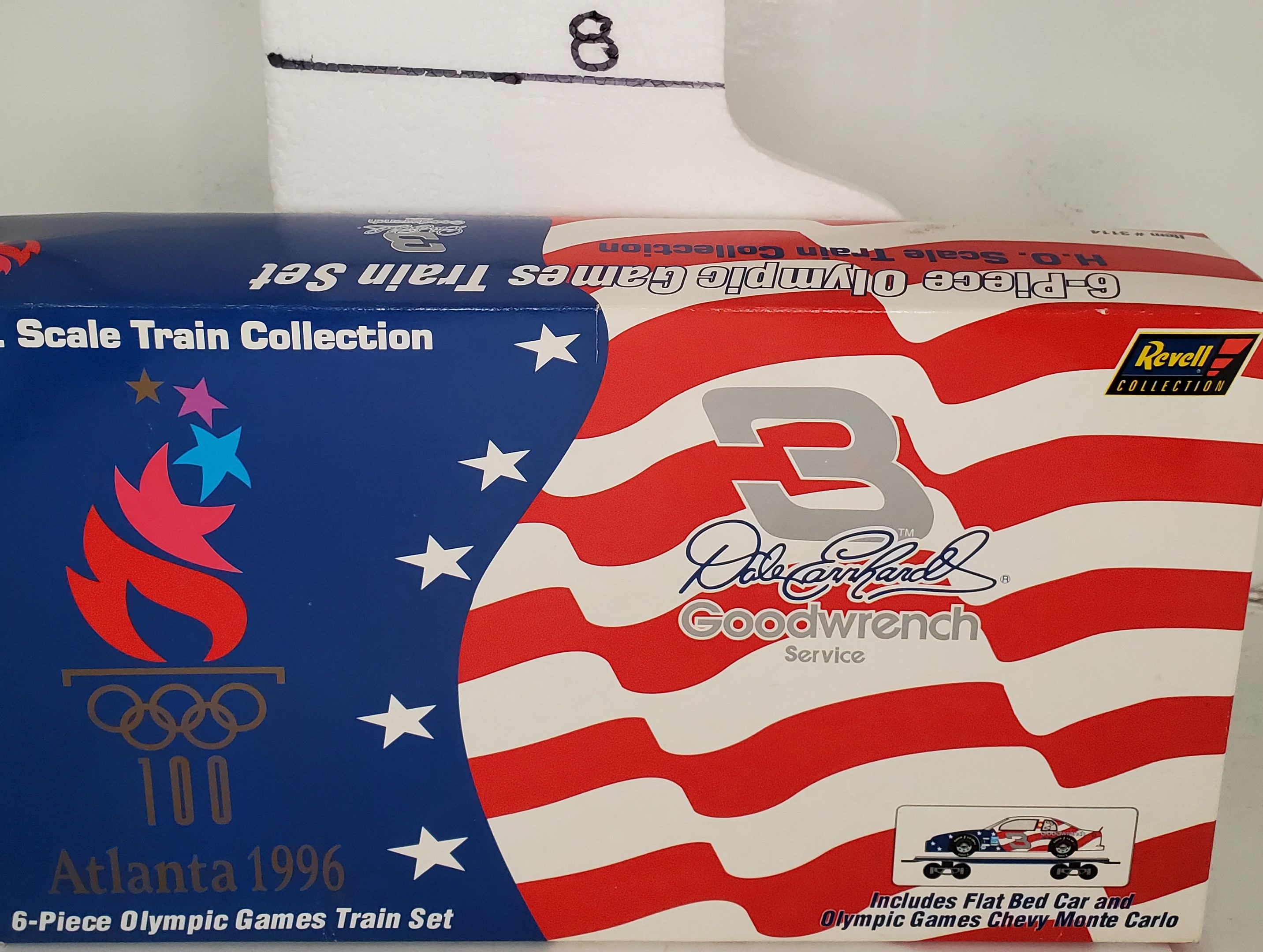 REVELL DALE EARNHARDT SR 1996 ATL OLYMPICS 6 PIECE TRAIN SET HO SCALE NIB