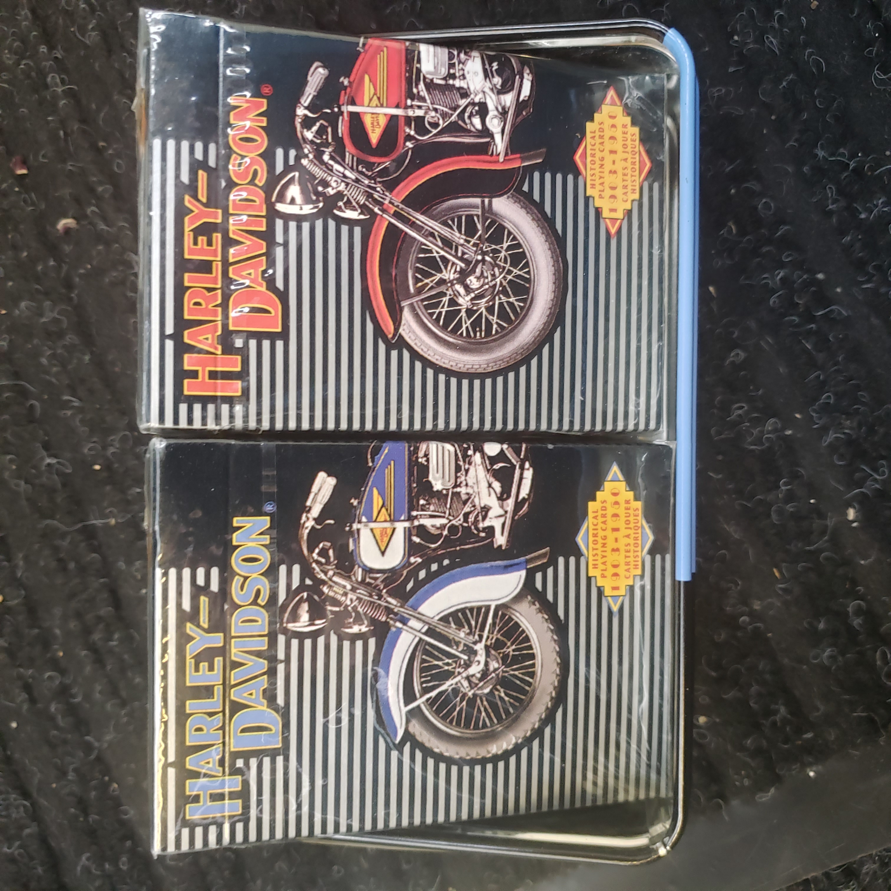 HARLEY-DAVIDSON HISTORICAL PLAYING CARDS 1903-1950 COLLECTIBLE TIN CAN