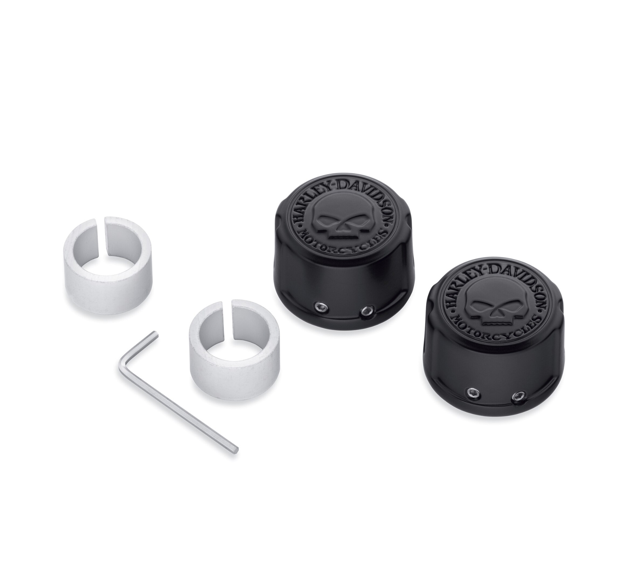 Genuine Harley Willie G Skull Front Axle Nut Covers 43000096