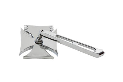 Maltese Mirror with Billet Girder Stem, Chrome for Harley