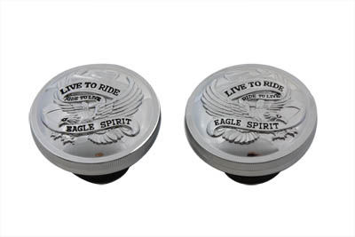 Eagle Spirit Gas Cap Set Vented and Non-Vented for Harley Softail Shovelhead