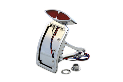 Chrome Katz Eyez LED Tail Lamp Kit Curved Type for Harley Softail
