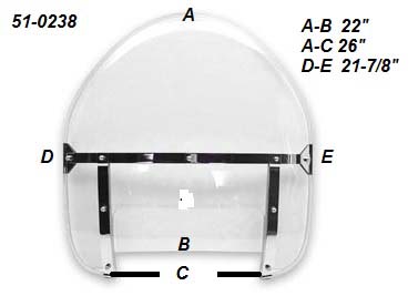 Replica Assembled Clear Windshield for Harley Shovelhead