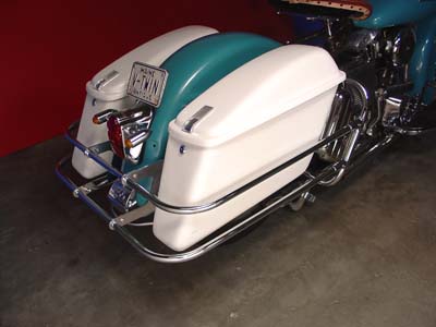 Chrome Saddlebag Guard Kit for Harley Shovelhead