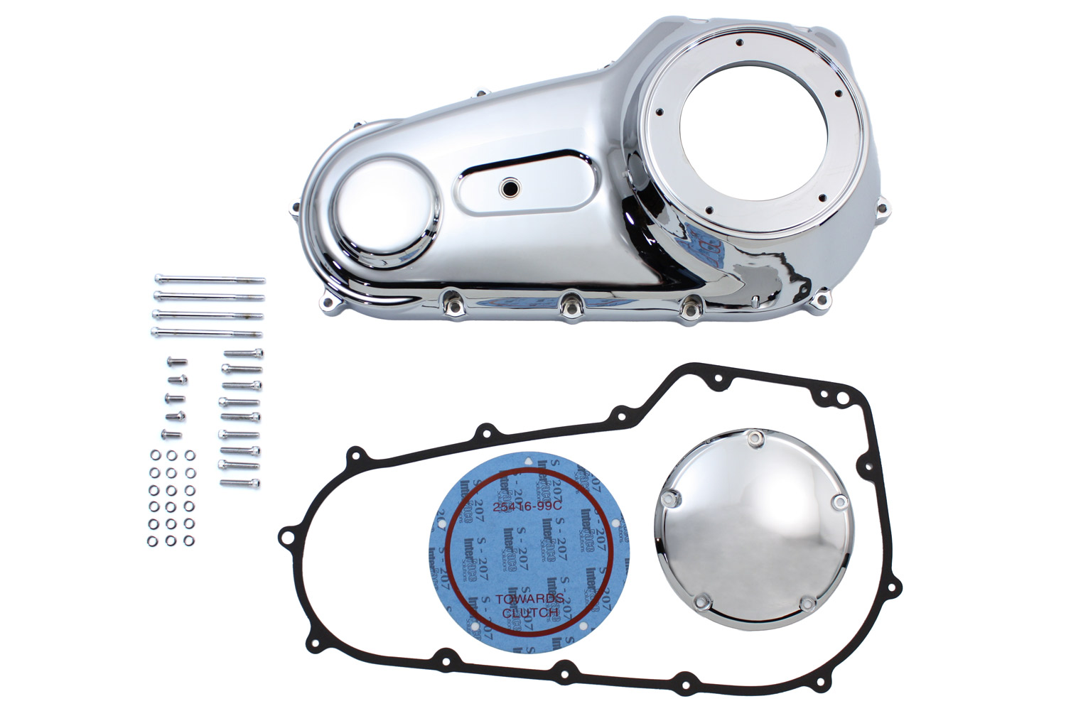 Chrome Outer Primary Cover Kit for Harley Dyna