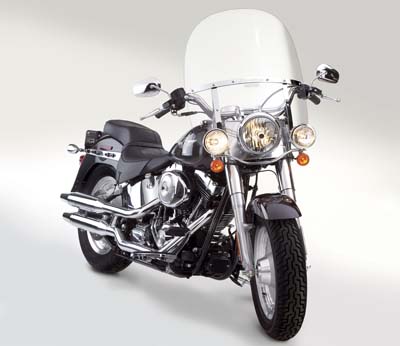 Switchblade Detachable Clear 2-Up Windshield for Harley Softail