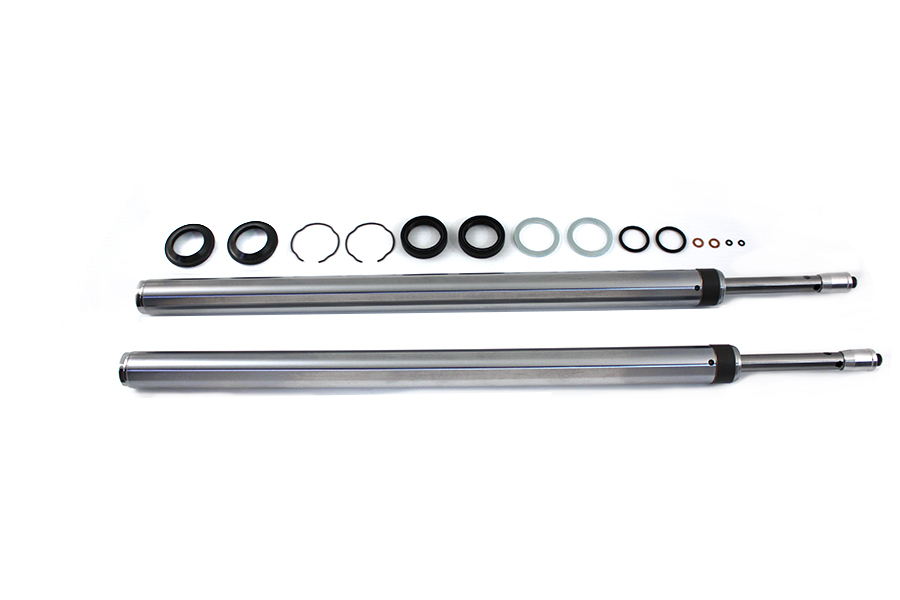 Chrome 39mm Fork Tube Assembly 24-1/4 Total Length for Harley Sportster