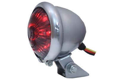 Round LED Tail Lamp with Smoked Lens for Harley