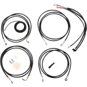 0610-1251  LA-8052KT2-13B Complete Black Vinyl Braided Handlebar Cable/Brake Lin