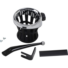 CIRO Drink Holder Chrome/Black 0636-0027
