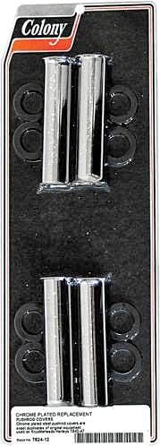 COLONY CHROME PLATED PUSHROD COVER 4 HARLEY KNUCKLEHEAD 1940-1947