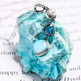 Collier de Larimar en argent