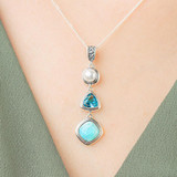 Collier de Larimar en argent