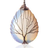 Collier d'opalite arbre de vie fait main