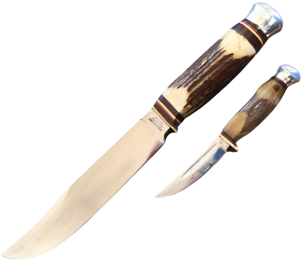 19401980 EIG Cutlery Solingen Germany Stag Piggy Back Set