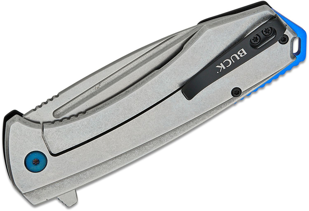 Buck 0713BLS Blue Ruckus Frame Lock Flipper Knife