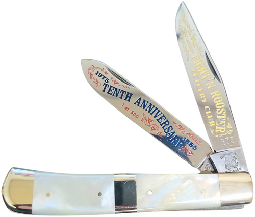 Fight'n Rooster Mother of Pearl 10th Anniversary Trapper