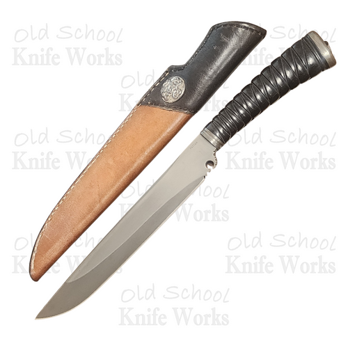 Rob Patton Large Fancy Fighter Ebony Damascus