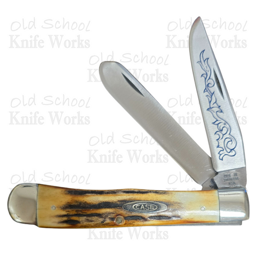 1977 Case Genuine Stag Blue Scroll Trapper 5254