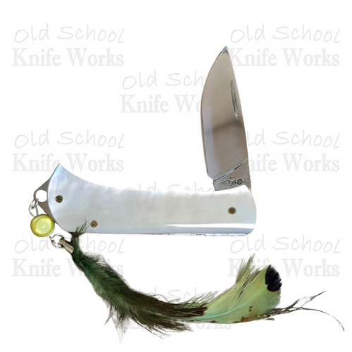 Unknown Custom Mother of Pearl Fingergroove Slipjoint Unknown Custom Mother of Pearl Fingergroove Slipjoint