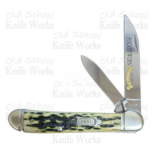 2021 Case Olive Green Bone Pocket Worn Anniversary Copperhead