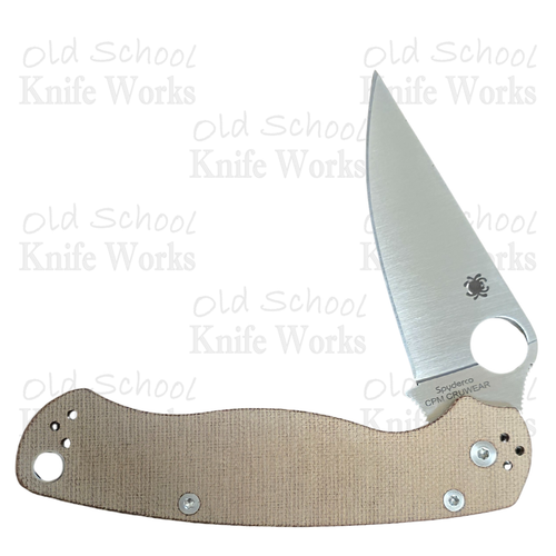 Vintage Spyderco Paramilitary 3 Brown Micarta CRUWEAR