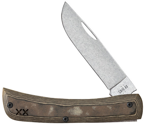 Case 66388 Black & Tan Richlite W/BLK G-10 XR Crossroads Sod Buster Jr.