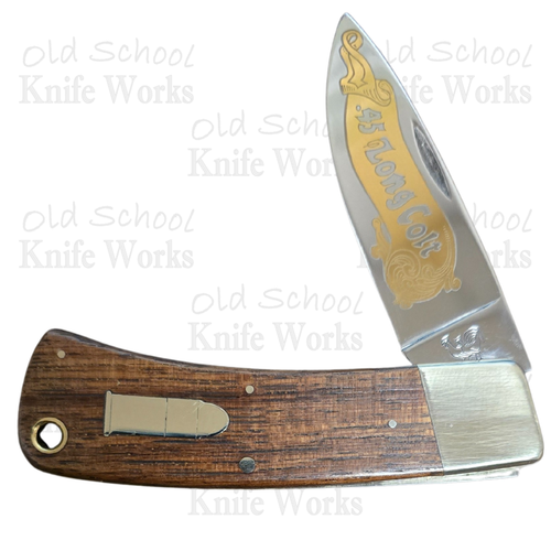 Hen & Rooster Germany Etched Bullet Lockback