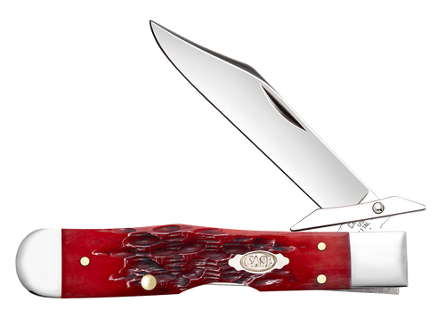 Case 31943 Dark Red Bone Peach Seed Jig Cheetah Cub (611 1/2L CS)