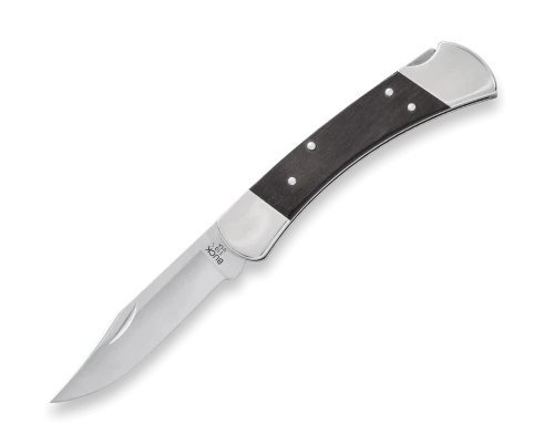 Buck 0110BRS20 Slim Heritage Elite Ebony Nickel Silver Folding Hunter