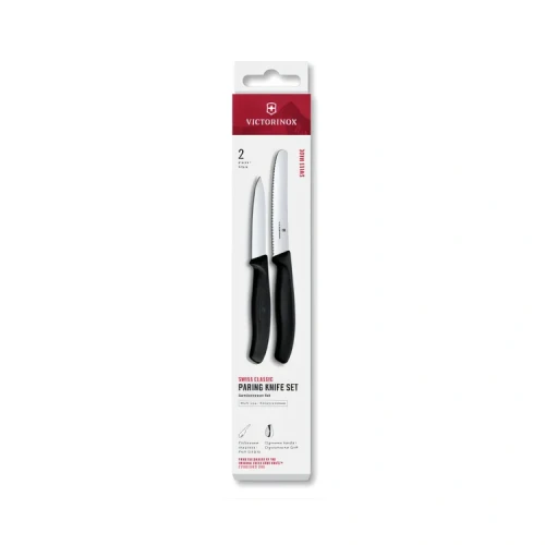 Victorinox Swiss Army 6.7113.2 Black Paring Knife Set 2 Piece
