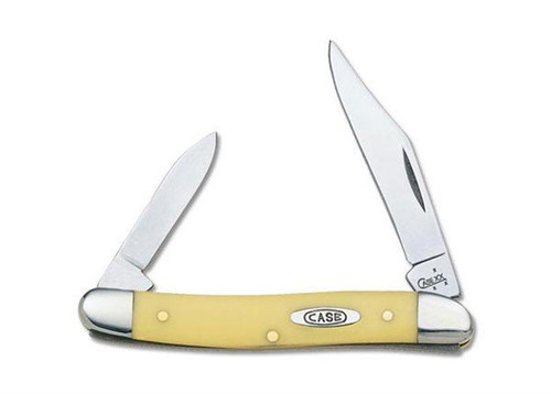 Case 00109 Yellow Smooth Delrin Pen Knife