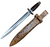 Custom Norman Bardsley 12.5" Double Edge Dirk Burl Wood
