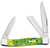 Case 27862 Green Apple Peach Seed Jigged Medium Stockman